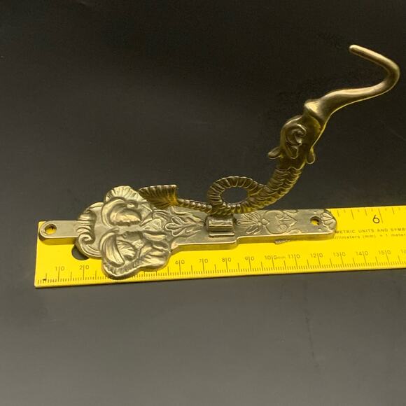 Vintage French Bronze Serpent Dragon Fish Wall Hook - Picture 9 of 11